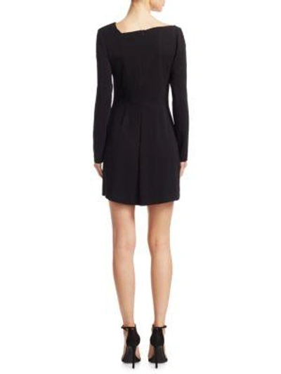 Shop A.l.c Luca Asymmetrical-neck Dress In Black