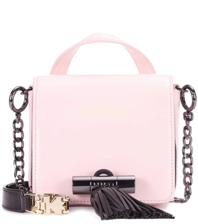 Kenzo Pink Leather Handbag With Maxi Nappa In Rosa