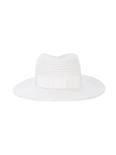 Shop Maison Michel Virginie Timeless Straw Hat In White