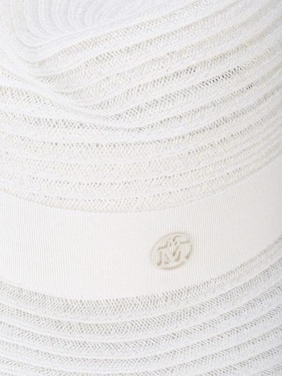 Shop Maison Michel Virginie Timeless Straw Hat In White