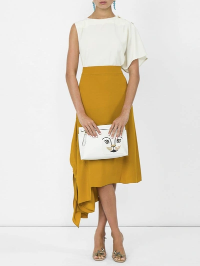 Shop Marni Asymmetric Ruffled Skirt
