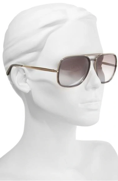 Shop Chloé 60mm Gradient Lens Navigator Sunglasses In Dark Grey