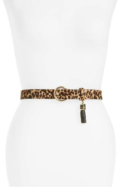 Shop Kate Spade Tassel Belt In Cheetah/ Pale Pol Gold