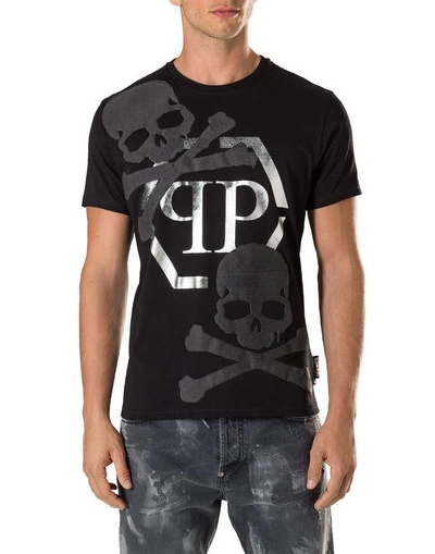 Shop Philipp Plein T-shirt Round Neck Ss "deceitful"