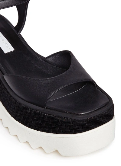 Shop Stella Mccartney 'elyse' Woven Velvet Platform Sandals