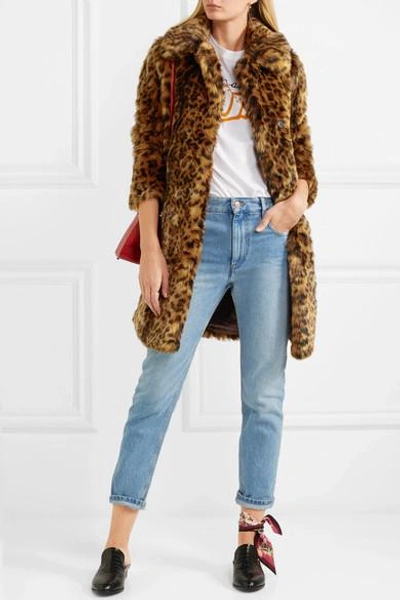 Shop Jcrew Leopard-print Faux Fur Coat