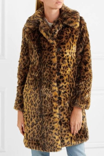Shop Jcrew Leopard-print Faux Fur Coat