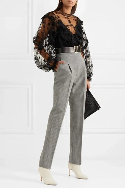 Shop Philosophy Di Lorenzo Serafini Houndstooth Wool Straight-leg Pants