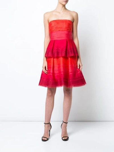 Shop Carolina Herrera Layered Strapless Dress