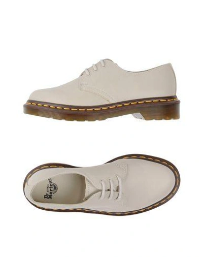 Shop Dr. Martens' Laced Shoes In Ivory