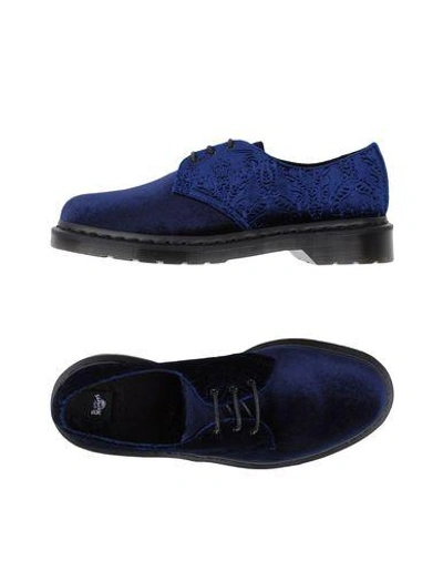 Shop Dr. Martens' Laced Shoes In Blue