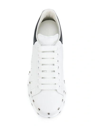 Shop Alexander Mcqueen Oversized Sole Studded Sneakers - White