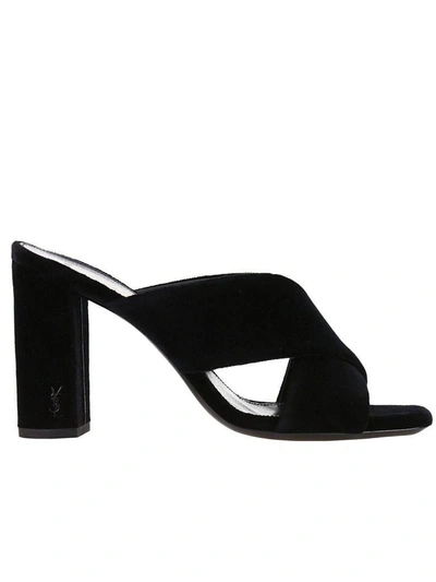 Shop Saint Laurent Heeled Sandals Shoes Women  In Black