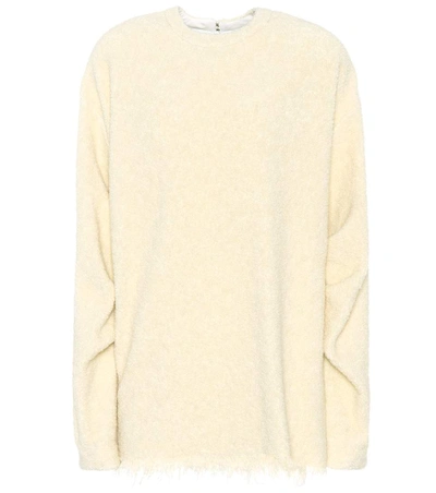 Victoria Beckham Wool And Cotton-blend Sweater In Beige