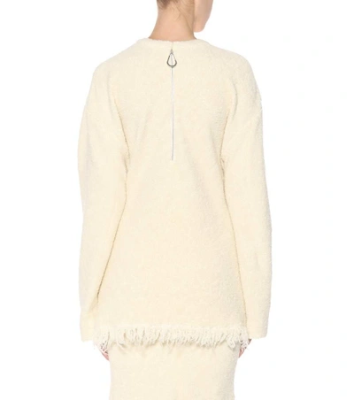 Shop Victoria Beckham Wool And Cotton-blend Sweater In White