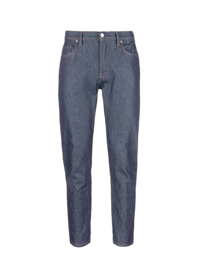 Acne Studios 'river' Cropped Raw Jeans In Colour