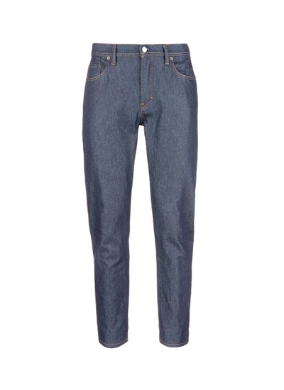 Acne Studios 'river' Cropped Raw Jeans In Color