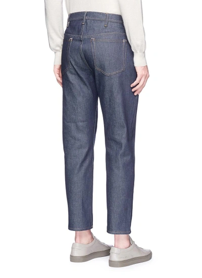 Shop Acne Studios 'river' Cropped Raw Jeans