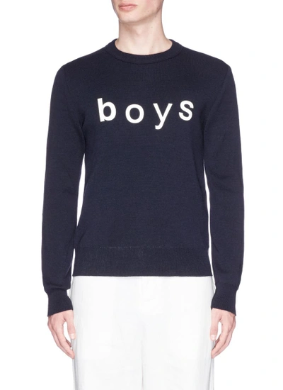 Shop Comme Des Garçons Shirt 'boys' Print Sweater