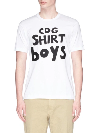 Shop Comme Des Garçons Shirt 'boys' Logo Patch T-shirt