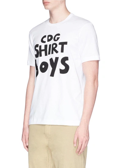 Shop Comme Des Garçons Shirt 'boys' Logo Patch T-shirt