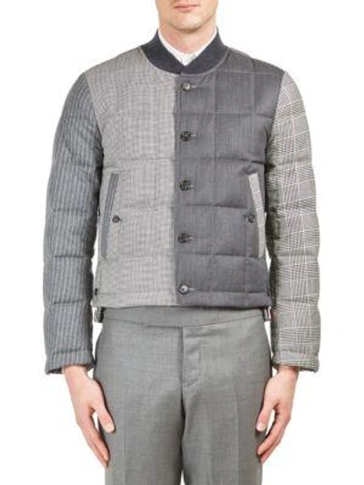 Shop Thom Browne Downfilled Puffer Jacket In Black-white