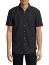JOHN VARVATOS Short Sleeve Cotton Button-Down Shirt
