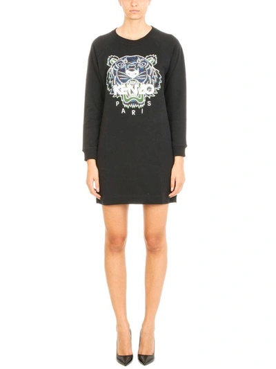 Shop Kenzo Tiger X Floral Leaf Sweatshirt Black Cotton