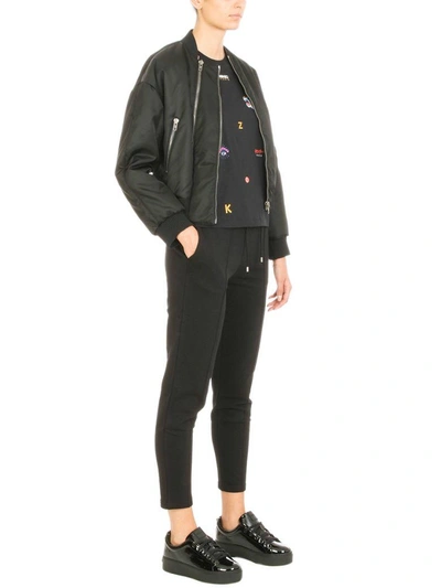 Shop Kenzo Elevated Military Bomber Jacket In Black