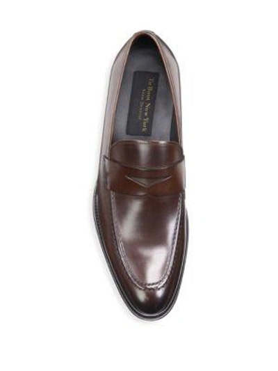 Shop To Boot New York Men's Alexander Leather Loafers In Marrone