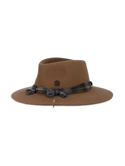Shop Maison Michel Pierre Ribbon Hat With Safety Pin