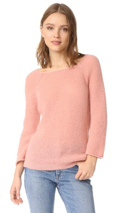 M.i.h Jeans Bowen Round-neck Mohair-blend Sweater In Light Pink | ModeSens