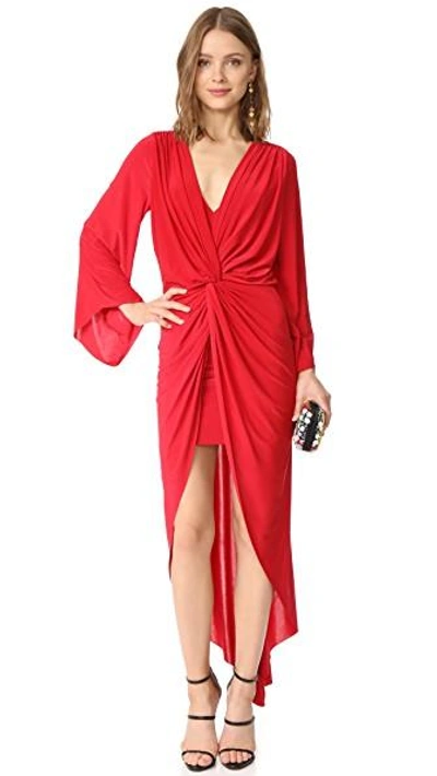 Shop Misa Teget Maxi Dress In Red