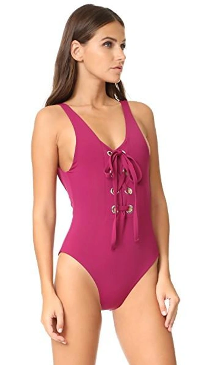 Shop Mara Hoffman Desa One Piece In Berry