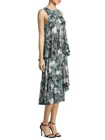 Shop Prose & Poetry Anderson Slim-fit Two-fer Midi Dress In Grey