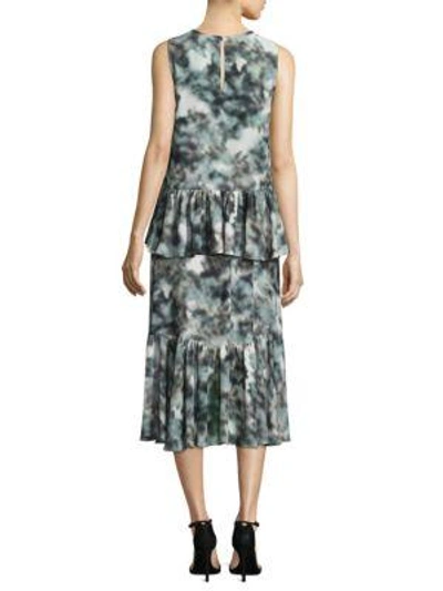 Shop Prose & Poetry Anderson Slim-fit Two-fer Midi Dress In Grey