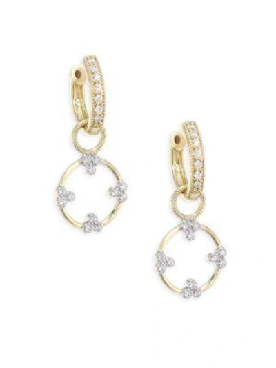 Shop Jude Frances Champagne Open Circle Diamond Trio Earring Charms In Yellow Gold