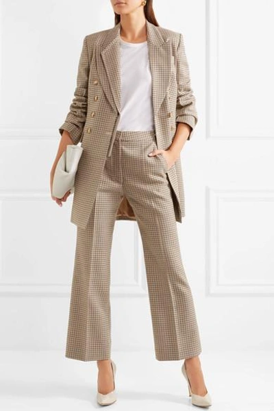 Shop Stella Mccartney Double-breasted Checked Wool Blazer