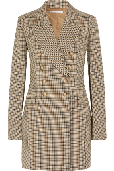 Shop Stella Mccartney Double-breasted Checked Wool Blazer