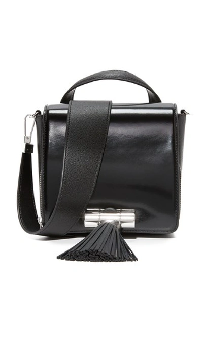 Kenzo Tasselled Leather Shoulder Bag In Black