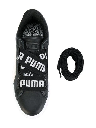 Shop Puma Basket Heart De Sneakers - Black