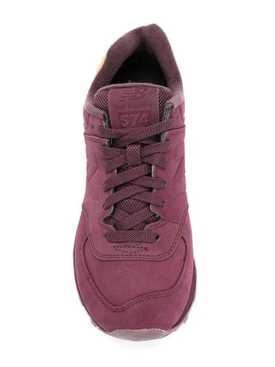 New Balance 574 Molten Metal Sneakers In Bordeaux | ModeSens