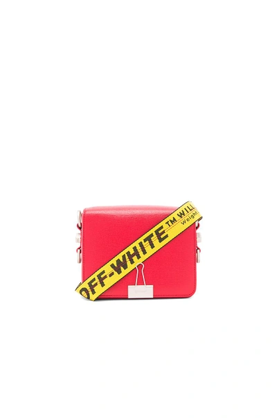Shop Off-white Flap Bag In Red