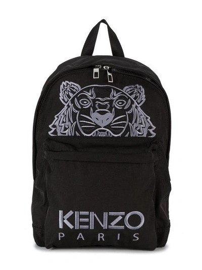 Shop Kenzo Tiger Head Backpack - Black