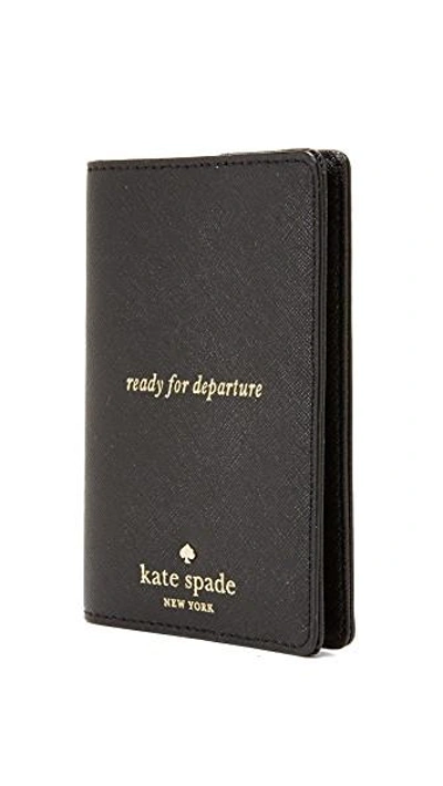 Shop Kate Spade Passport Holder In Black