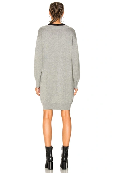 Shop Alexander Wang T T By Alexander Wang Dress With Inner Tank In Gray.  In Heather Grey & Black