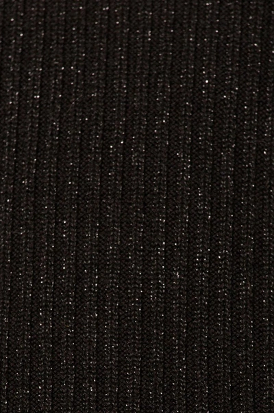 Shop Baja East Cotton Lurex Rib Knit Cutout Jumpsuit In Black