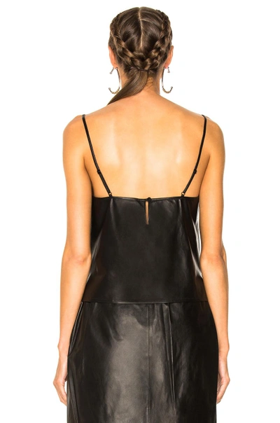 Shop Alexander Wang Straight Cut Camisole Top With Lace In Black