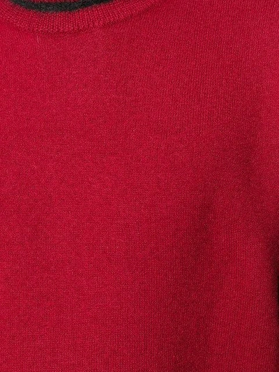 Shop Marni Stripe Detail Sweater In Pink & Purple