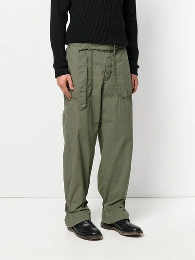 Shop Sacai Belted Cargo Trousers